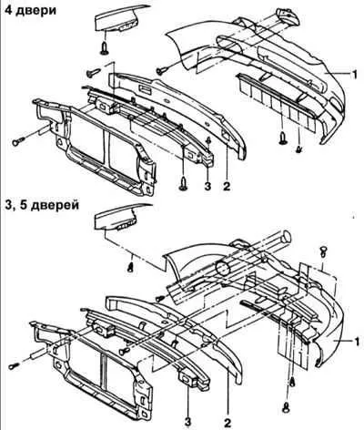 Передній бампер Хендай акцент