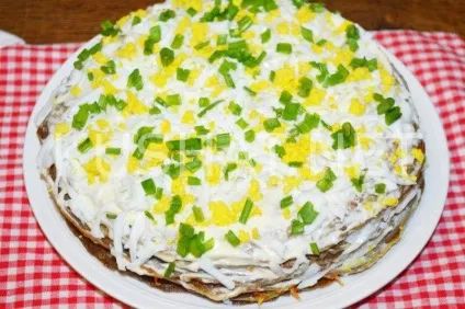 Печінковий торт з курячої печінки (печінковий) Печінковий торт з курячої печінки