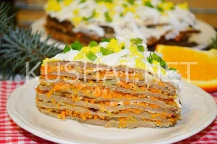 Печінковий торт з курячої печінки (печінковий торт з курячої печінки фото) Печінковий торт з курячої печінки