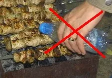 Чому не можна поливати шашлик (вода) Чому не можна поливати шашлик