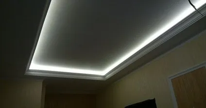 Стельова підсвічування своїми руками монтаж світлодіодним, неонового підсвічування стелі і підсвічування (підсвічування) Стельова підсвічування своїми руками монтаж світлодіодним, неонового підсвічування стелі і підсвічування