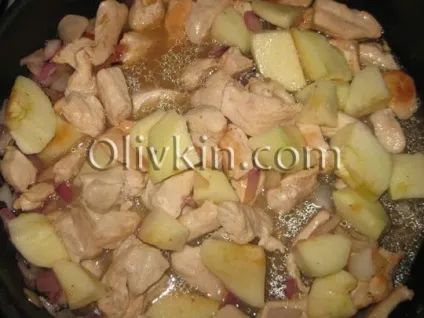Покроковий рецепт приготування смаженої курки з яблуками (курки) Покроковий рецепт приготування смаженої курки з яблуками