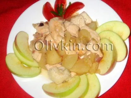 Покроковий рецепт приготування смаженої курки з яблуками (яблуками) Покроковий рецепт приготування смаженої курки з яблуками