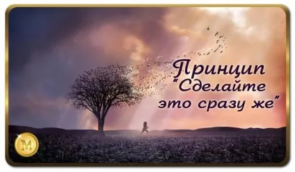 Принцип «зробіть це одразу ж»