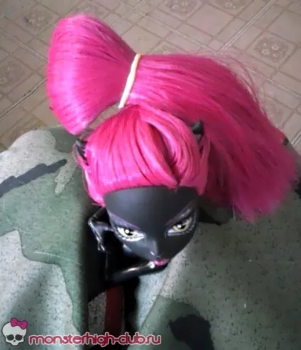 Зачіска - бантик - для ляльки monster high - майстер клас, monster high