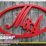 Рамка з ініціалами на овлення букв на весілля (овлення) Рамка з ініціалами на овлення букв на весілля