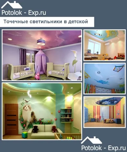 Розташування точкових світильників на натяжній стелі в кімнатах, фото (розташування) Розташування точкових світильників на натяжній стелі в кімнатах, фото