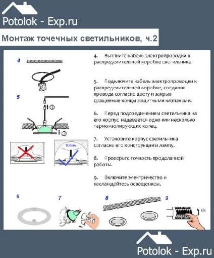 Розташування точкових світильників на натяжній стелі в кімнатах, фото (світильників) Розташування точкових світильників на натяжній стелі в кімнатах, фото