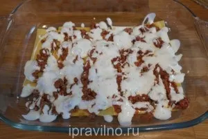 Рецепт лазаньї зі сметаною і кефіром