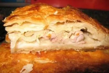 Рецепт курника з листкового тіста (рецепт) Рецепт курника з листкового тіста