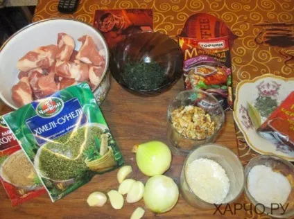 Рецепт супу харчо з картоплею і рисом етапи і компоненти ~