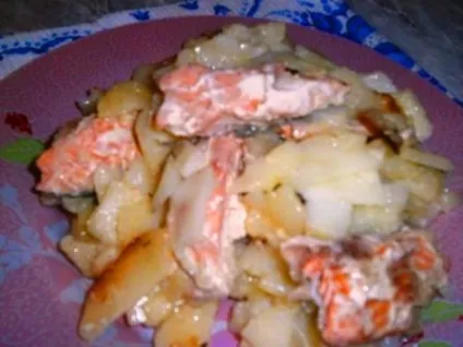 Рецепт смачної сьомги з картоплею в мультиварці (рецепт) Рецепт смачної сьомги з картоплею в мультиварці