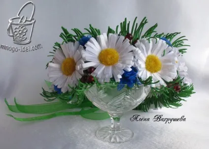 Ромашка своїми руками з атласної стрічки (своїми) Ромашка своїми руками з атласної стрічки