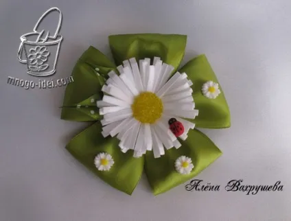 Ромашка своїми руками з атласної стрічки (руками) Ромашка своїми руками з атласної стрічки