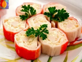 Салати з крабовими паличками (паличками) Салати з крабовими паличками