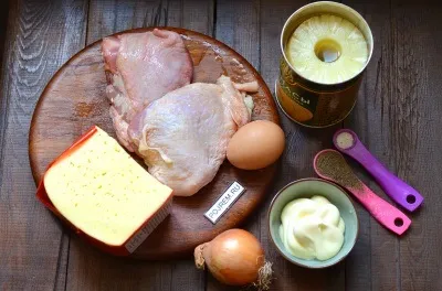 Салат - ніжний - з ананасом і куркою - покроковий рецепт з фото як приготувати