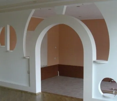 Зробити арку на кухню своїми руками, арка між кухнею та вітальні, види, монтаж, фото, відео,