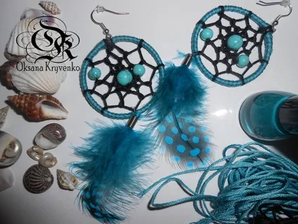 Сережки ловці снів, ok-handmade