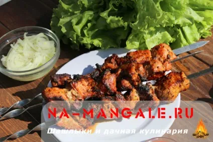 Шашлик зі свинячої шийки - маринад і рецепт з фото (шашлик) Шашлик зі свинячої шийки - маринад і рецепт з фото