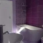 Бузкова та фіолетова ванна кімната дизайн і фото плитки (ванна) Бузкова та фіолетова ванна кімната дизайн і фото плитки
