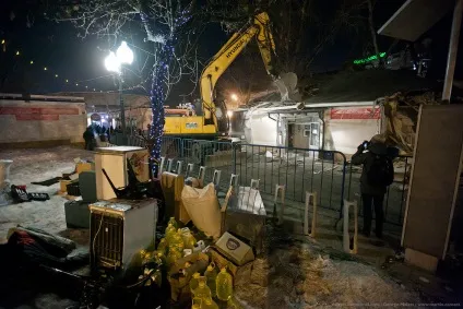 Знесення торгових павільйонів в москві, фото новини (москві) Знесення торгових павільйонів в москві, фото новини
