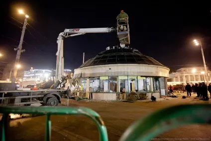 Знесення торгових павільйонів в москві, фото новини (торгових) Знесення торгових павільйонів в москві, фото новини