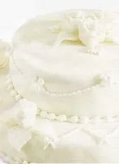 Весільний торт з марципаном, будинок наречених (торт) Весільний торт з марципаном, будинок наречених
