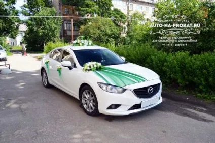 Весільні прикраси на машину, оформлення весільного автомобіля, прокат весільних прикрас авто,
