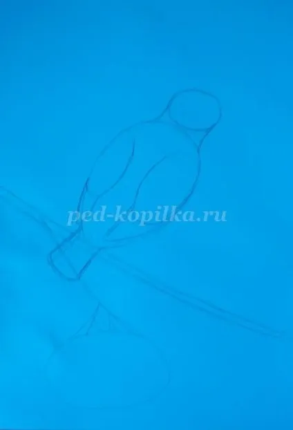 Омелюх на гілці горобини поетапне малювання (малювання) Омелюх на гілці горобини поетапне малювання