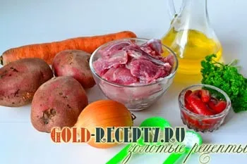 Тушкована картопля з м'ясом рецепт приготування з фото (картопля тушкована з м'ясом) Тушкована картопля з м'ясом рецепт приготування з фото