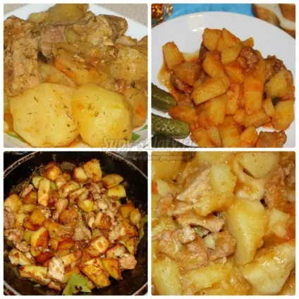 Тушкована картопля з м'ясом популярні рецепти з фото (тушкована картопля з м'ясом в каструлі) Тушкована картопля з м'ясом популярні рецепти з фото