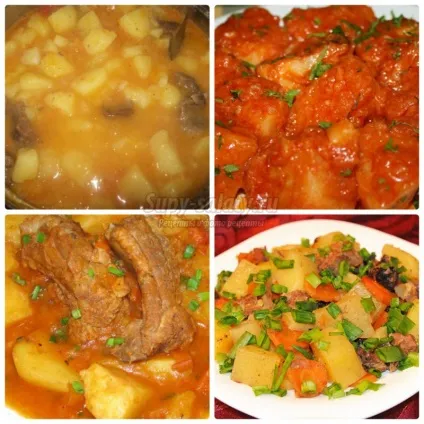 Тушкована картопля з м'ясом популярні рецепти з фото (м'ясом) Тушкована картопля з м'ясом популярні рецепти з фото