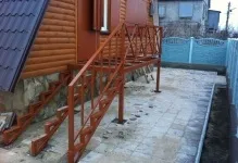 Вуличні сходи на другий поверх для дачі, в приватний будинок, протиковзка гумова плитка, (вуличні) Вуличні сходи на другий поверх для дачі, в приватний будинок, протиковзка гумова плитка,