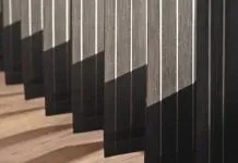 Пристрій жалюзі вертикальні і горизонтальні конструкції