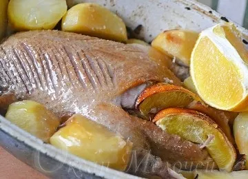 Качка в утятніце в духовці з картоплею і яблуками рецепт з фото, океан дрібниць (рецепт) Качка в утятніце в духовці з картоплею і яблуками рецепт з фото, океан дрібниць