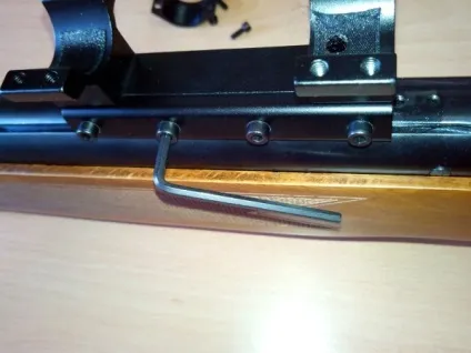 Приєднання оптичного прицілу на пневматичну гвинтівку hatsan 55s, Сайга (прицілу) Приєднання оптичного прицілу на пневматичну гвинтівку hatsan 55s, Сайга