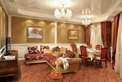 Вічно модна вітальня в червоних тонах (вітальня червоних тонах) Вічно модна вітальня в червоних тонах