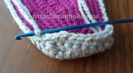 В'язання тапочок - ляпас гачком (в'язання тапочок з описом) В'язання тапочок - ляпас гачком