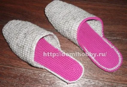 В'язання тапочок - ляпас гачком (в'язані тапочки) В'язання тапочок - ляпас гачком