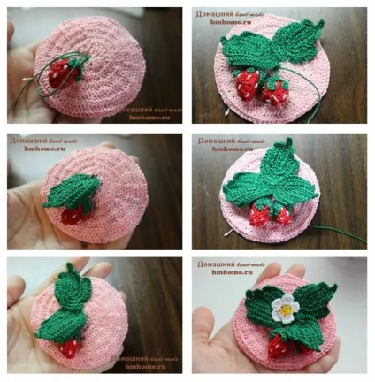 В'язана шкатулка з полуницею - домашній hand-made (шкатулка) В'язана шкатулка з полуницею - домашній hand-made