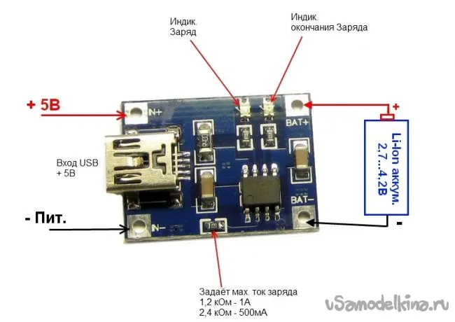 Аварійна usb-зарядка своїми руками (відповідає максимальному струму) Аварійна usb-зарядка своїми руками