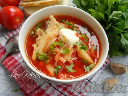 Борщ з помідорами - рецепт з фото (рецепт) Борщ з помідорами - рецепт з фото