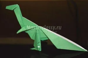Робимо динозаврів в техніці орігамі по детальним уроків
