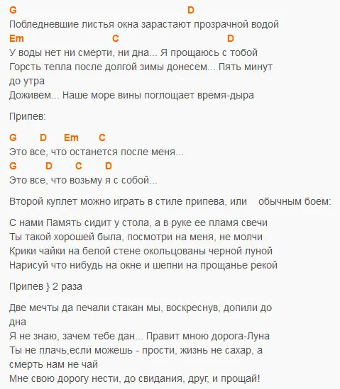 ДДТ - це все - акорди на гітарі, таби, акорди пісень (акорди пісень) ДДТ - це все - акорди на гітарі, таби, акорди пісень