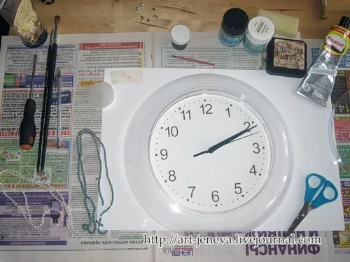 Декорування настінного годинника - ярмарок майстрів - ручна робота, handmade (декорування настінних годинників) Декорування настінного годинника - ярмарок майстрів - ручна робота, handmade