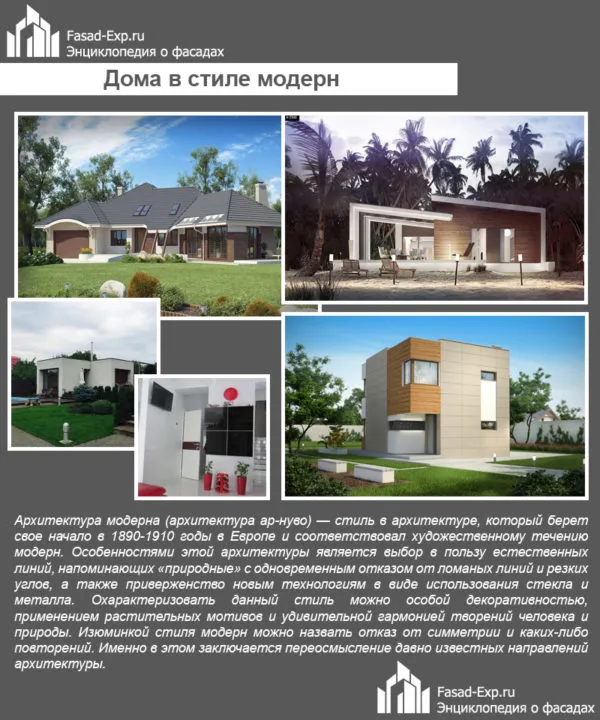 Будинки в стилі модерн особливості, проекти, технологія обробки (особливо) Будинки в стилі модерн особливості, проекти, технологія обробки
