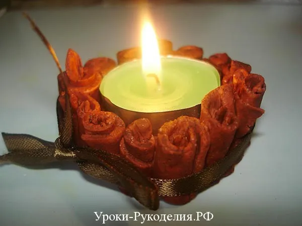 Як зробити свічник - уроки рукоділля (ліпимо з солоного тіста) Як зробити свічник - уроки рукоділля