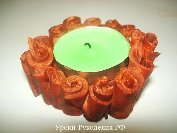 Як зробити свічник - уроки рукоділля (ліпимо з солоного тіста) Як зробити свічник - уроки рукоділля