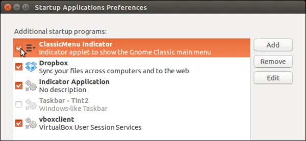 Як прибрати або додати програму в автозапуск в ubuntu