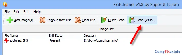 Як видалити exif з фотографії
